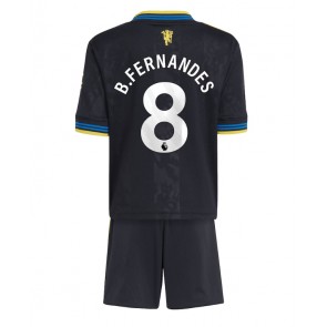 Manchester United Bruno Fernandes #8 Replika Tredje Tröja Barn 2025-26 Kortärmad (+ Korta byxor)
